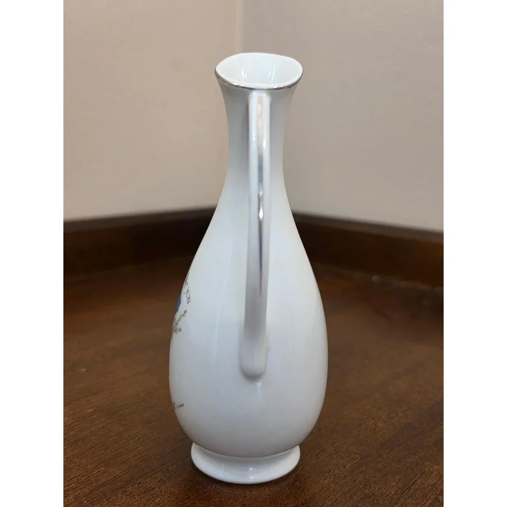 VTG Holly Hobbie Porcelain Vase Pitcher A Friend Like You Is A Wish Come True